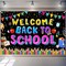 Welcome Back to School Banner Backdrop (Multicolor) 72.8"L x 43.3"W
